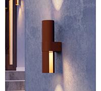 EGLO Aplique LED para exterior Montelauro, color óxido, altura 32 cm, metal
