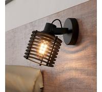 EGLO Aplique Segovia, pantalla de aros de madera