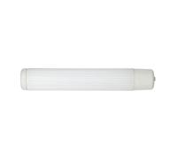 Eglo Bari 1 Lámpara de pared, aplique de espejo de 2 focos con enchufe e interruptor, aplique de pared de cristal y plástico blanco, lámpara de espejo con casquillo E14, longitud 35 cm