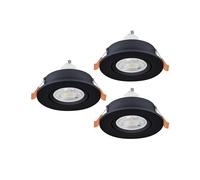Eglo Barranco Juego de 3 focos LED de techo empotrables, ideales