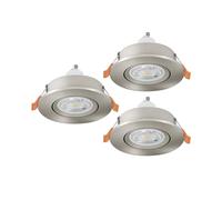 Eglo Barranco Juego de 3 focos LED de techo empotrables, ideales