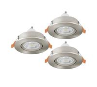 Eglo Barranco Juego de 3 focos LED de techo empotrables, ideales