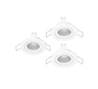 Eglo Barranco Juego de 3 focos LED de techo empotrables, IP44