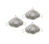 Eglo Barranco Juego de 3 focos LED de techo empotrables, IP44