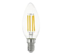 Eglo Bombilla LED E14, regulable, forma de vela, para iluminación retro, 7 W, 806 lúmenes, blanco cálido, 2700 K, bombilla Edison pera C35, diámetro de 3,5 cm