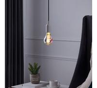 Eglo Bombilla LED regulable E27 de colores, foco con espiral de color brillante, luz arcoiris, 4 vatios, 200 lúmenes, blanco cálido, 2000k, luz Edison A75, Ø 7,5 cm