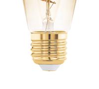 Eglo LED E27 regulable, LED en espiral, bombilla vintage ámbar para iluminación retro, 4 vatios (equivalente a 15 vatios), 145 lúmenes, blanco cálido, 2000k, foco Edison ST48, Ø 4,8 cm