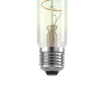 Eglo Bombilla LED regulable E27 de colores, foco con espiral en forma de varilla de color brillante, luz arcoiris, 4 vatios, 200 lúmenes, blanco cálido, 2000k, luz Edison A75, Ø 7,5 cm