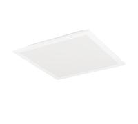 EGLO Bottazzo Lámpara de techo LED, con mando a distancia, panel ultraplano | luz trasera, oficina, atenuable, metal y plástico en blanco, RGB, blanco cálido-blanco frío, 30 x cm