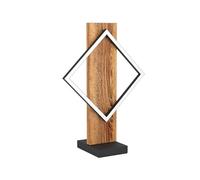 Eglo Boyal Lámpara de mesa LED con vigas de madera, lámpara de mesita