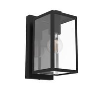 EGLO Budrone aplique exterior, negro/transparente