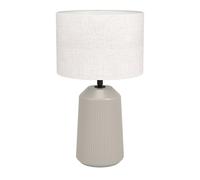 EGLO Lámpara de mesa Capalbio pie arena/pantalla blanco