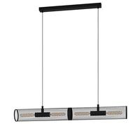 Eglo colgante luz redcliffe, 4 lámpara colgante de llama, industrial | lámpara colgante de metal en negro, lámpara de comedor, lámpara de sala de estar colgando, E27