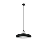 Eglo connect Lámpara colgante LED Tabanera-C, lámpara suspendida de 1 luz, colgante de acero y vidrio en negro y blanco, cambio de temperatura de color (cálido, neutro, frío), RGB, regulable