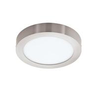 Eglo connect Fueva, C, Lámpara de techo LED de techo, metal fundido, plástico, color: níquel mate, Diámetro: 30 cm, intensidad regulable, tonos blancos y colores ajustables, color blanco