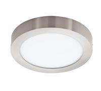 Eglo connect Fueva, C, Lámpara de techo LED de techo, metal fundido, plástico, color: níquel mate, Diámetro: 22,5 cm, intensidad regulable, tonos blancos y colores ajustables, color blanco