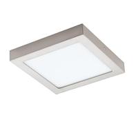 Eglo FUEVA, C Lámpara de techo, 15.6 W, níquel mate, 22,5 x 22,5 cm