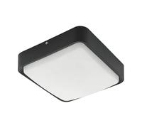 EGLO PIOVE, C Aplique de techo/pared para exterior Black SMD LED Module LED 14 W , Iluminación al aire libre , Aplique de techo/pared para exterior, Black, De plástico, IP44, II, Blanco