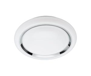 EGLO connect LED plafón Capasso-C, lámpara de techo Smart Home, aplique | con aro cromado, acero y plástico, blanco, cromado Ø 34 cm, regulable, tonos blancos y colores ajustables