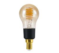 EGLO connect.z Bombilla led E14 para hogar inteligente, P45, ZigBee, control por voz mediante aplicación y Alexa, regulable, blanco cálido-blanco frío, 4,9 vatios, vintage ámbar, negro