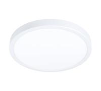 Eglo connect.z Fueva 6-Z Lámpara de techo LED para baño, domótica, ZigBee, aplicación y control por voz Alexa, blanco cálido y frío, RGB, atenuable, IP44, diámetro de 28 cm, blanca