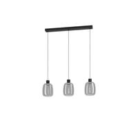 EGLO connect lámpara colgante LED Molochio-Z, 3 luces, negro, transparente