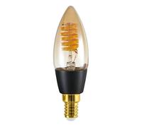 Eglo connect.z Smart Home Bombilla LED E14, C35, Matter, tecnología ZigBee, aplicación y control por voz Alexa, regulable, luz blanca cálida y fría, 320 lúmenes, 4,9 W, estilo retro y en color ámbar