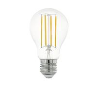 EGLO connect.z Smart Home bombilla LED E27, A60, ZigBee, control de voz y de la aplicación, regulable, blanco neutro, 806 lúmenes, 6 vatios, vintage transparente