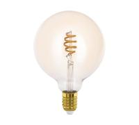 EGLO connect.z Smart Home bombilla LED E27, G125, ZigBee, control de voz y de la aplicación, regulable, colores ajustables, 360 lúmenes, 5 vatios, vintage ámbar