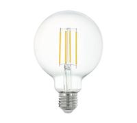 Eglo Bombilla LED connect.z G95 E27 – ZigBee, regulable, voz y app, 806 lm, vintage transparente