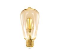 EGLO connect.z Smart Home bombilla LED E27, ST64, ZigBee, control de voz y de la aplicación, regulable, blanco cálido, 500 lúmenes, 5,5 vatios, vintage ámbar