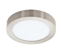 EGLO connect.z Smart Home lámpara de techo LED para el baño Fueva-Z | Ø 21 cm, ZigBee, control de voz y de la aplicación, color de la luz, regulable, metálica níquel mate, IP44