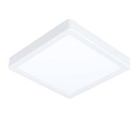 EGLO connect.z Smart Home lámpara de techo LED para el baño Fueva-Z | L x A 21 cm, ZigBee, control de voz y de la aplicación, color de la luz, regulable, metal blanco, IP44