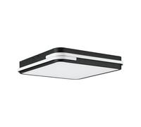 Eglo connect.z Smart Home LED techo Genovese-Z, ZigBee + Matter, app | y control voz Alexa, luz cálida-fría, RGB, regulable, negro-blanco, 47x47 cm