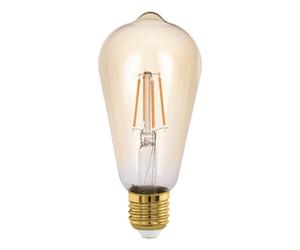 Eglo connect.z Smart Home Set, bombilla LED E27, ST64, y detector de movimiento, ZigBee, control por app, vintage ámbar, 500 lúmenes, 5,5 vatios, blanco cálido