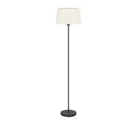 EGLO Lámpara de pie Febres, altura 153 cm, blanco y negro, acero y tela