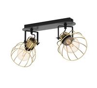 EGLO Sambatello plafón 2 luces negro/oro