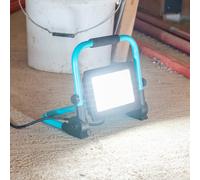 EGLO Foco exterior LED Avelar, negro/turquesa, ancho 31 cm, metal