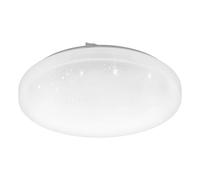 Eglo Frania-Z connect.z Smart Home Lámpara de techo LED, tecnología ZigBee | efecto de vidrio, aplicación y control por voz Alexa, luz blanca cálida y fría, RGB, regulable, blanco y diámetro de 31 cm