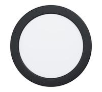 Eglo Fueva 6-Z Connect.z Foco LED para baño empotrable, plano, diámetro de 16,6 cm, ZigBee, control por voz Alexa y aplicación, RGB, blanco cálido y frío, atenuable, metal negro, IP44