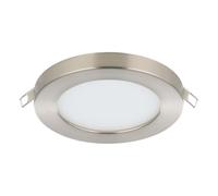 Eglo Fueva Flex Foco empotrable led, lámpara de techo redonda fabricada | en aluminio, en níquel mate y plástico blanco, luz empotrable en blanco neutro, diámetro de 11,7 cm