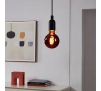 Eglo LED E27 regulable, LED espiral Globo, bombilla vintage de cobre en diseño retro, 4 vatios, 30 lúmenes, blanco cálido, 2000k, foco Edison G95, Ø 9,5 cm