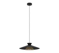 EGLO Lámpara colgante Grizedale 1 luz, negro/latón