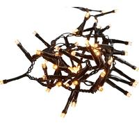 Eglo Guirnalda luminosa exterior dorada blanco cálido, iluminación navideña | para jardín, cadena LED, plástico negro y ámbar IP44, 1600 cm