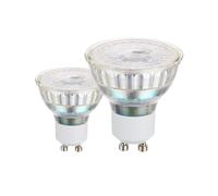 Eglo Juego de 2 lámparas GU10, 2 focos LED, luz reflectora de 4,5 vatios cada una (corresponde a 50 vatios), 345 lúmenes, iluminante blanco neutro, 4000k, bombilla Ø 5 cm