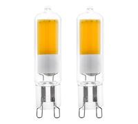 Eglo Juego de 2 lámparas LED G9 con casquillo, 2 bombillas enchufables, 2 V cada una (corresponde a 21 V), 200 lúmenes, luz blanca neutra, 4000k, patilla de la bombilla Ø 1,5 cm