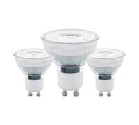 Eglo Juego de 3 lámparas GU10, 3 focos LED, luz reflectora de 4 | 5 vatios cada una (corresponde a 50 vatios), 345 lúmenes, iluminante blanco cálido, 2700k, bombilla Ø 5 cm