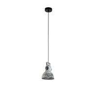 Eglo Lámpara colgante Barnstaple, 1 luz, diseño vintage industrial, lámpara suspendida retro de acero con acabado zinc envejecido, efecto óxido, negro, casquillo E27