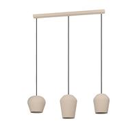 Eglo Lámpara colgante Cambaito 3 luces para comedor, metal color arena, casquillo E27