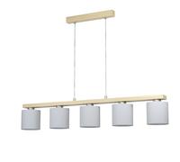 Eglo Lámpara colgante Castralvo, lámpara suspendida de 5 luces, elegante